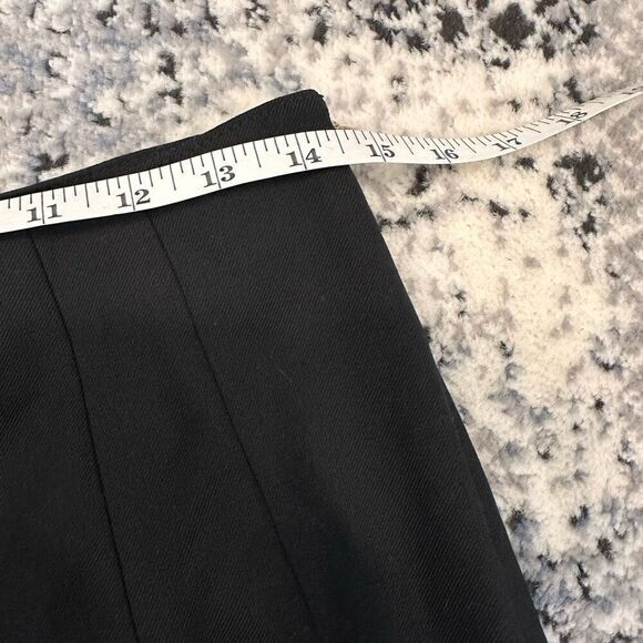 Club Monaco Linzee Wool Blend Black Mid Rise Trouser pants Size 2 Button Hem - Picture 8 of 11